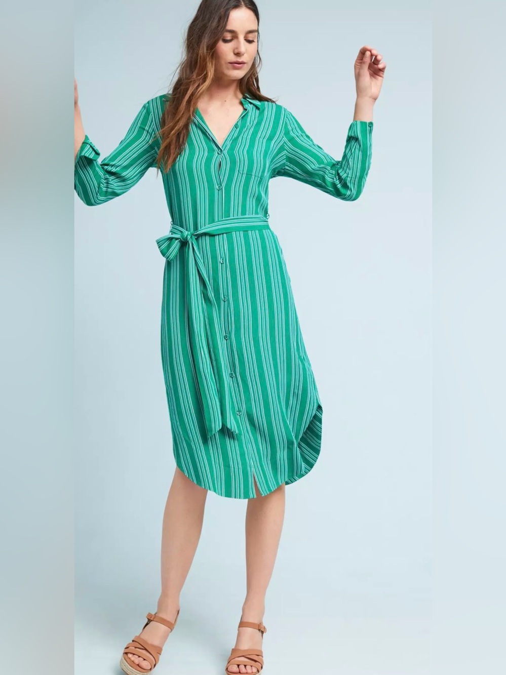 Maeve Anthropologie Martina belted shirtdress